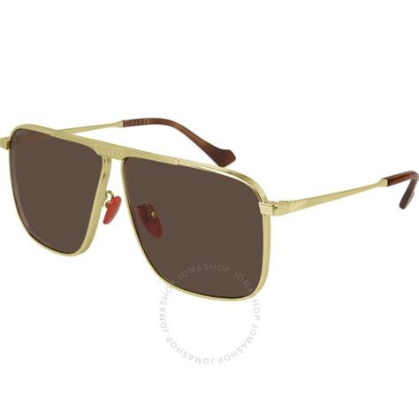 Gucci GG0840S Gold/Brown 63/10/145 men Sunglasses